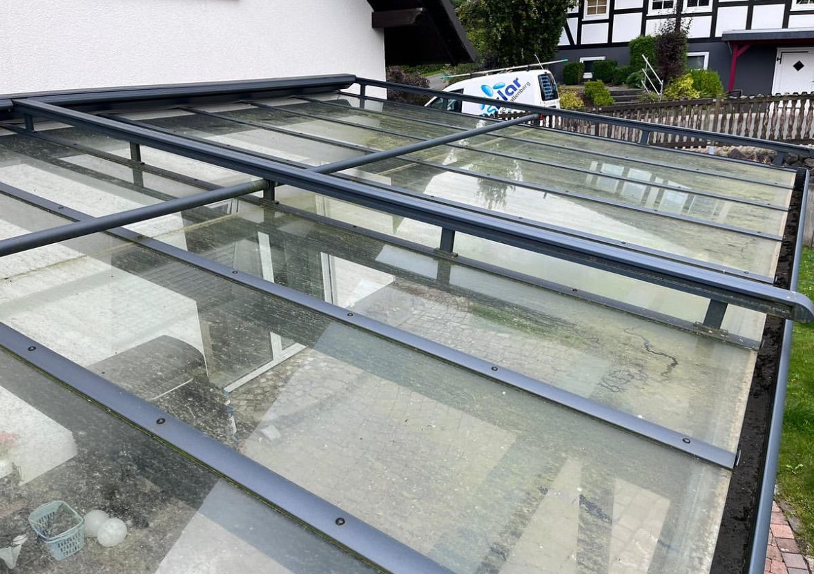 Glasreinigung vorher